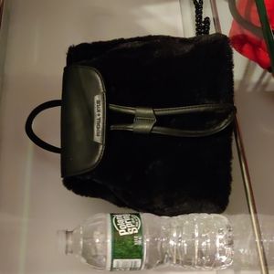 NEW Kendall and Kylie Small faux fur faux leather backpack